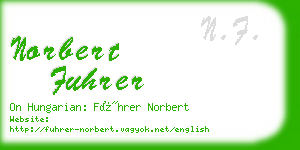 norbert fuhrer business card